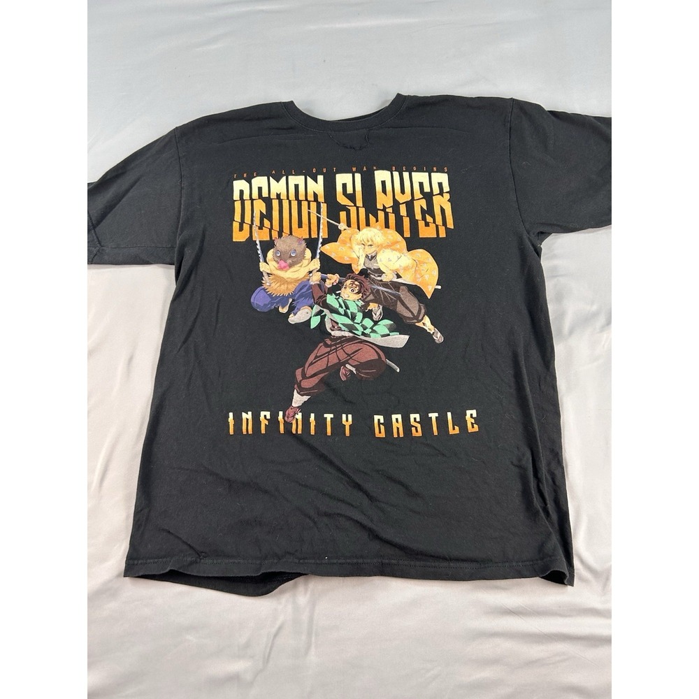 Demon Slayer Infinity Castle T‎ Shirt Mens Large Black Anime